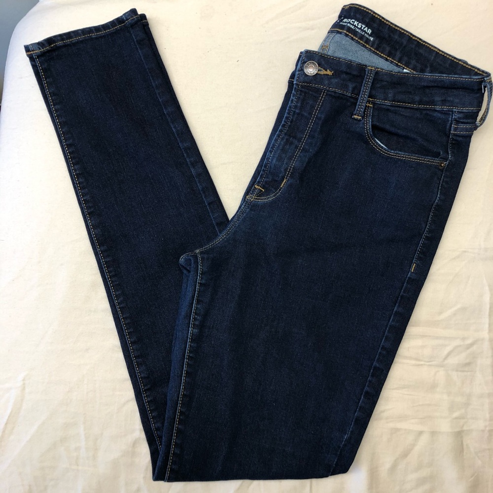 High rise skinny jeans tall